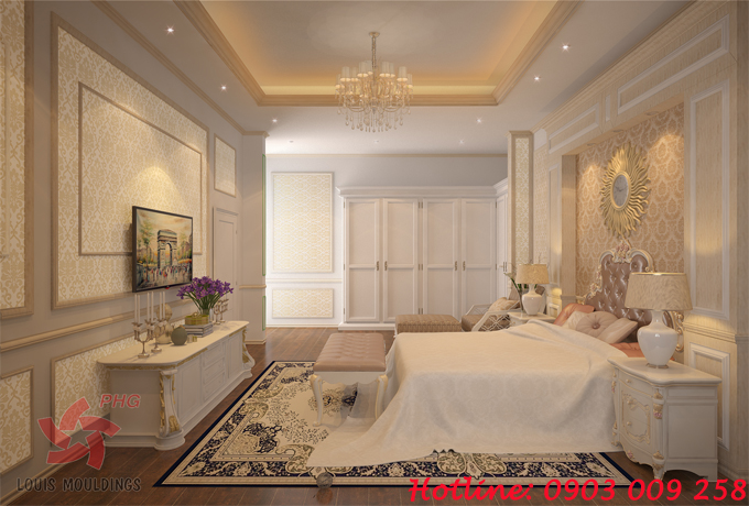 10 Mẫu Phào Chỉ Hàn Quốc Trang Trí Phòng Ngủ Tân Cổ Điển